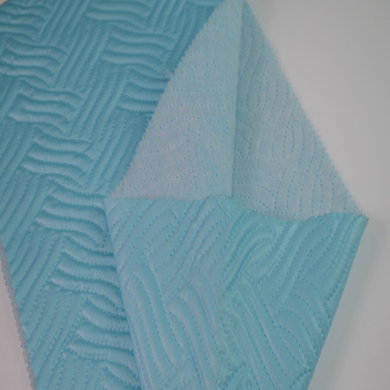 厂家直供 水波纹花型300涤塔夫超声波压棉高周波压花抗皱家纺