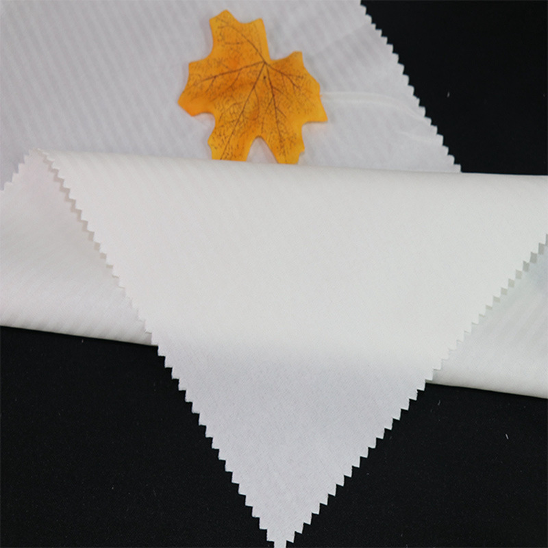 全涤条纹春亚纺口袋布100D染色包边布口袋面料童装布料亲肤舒适