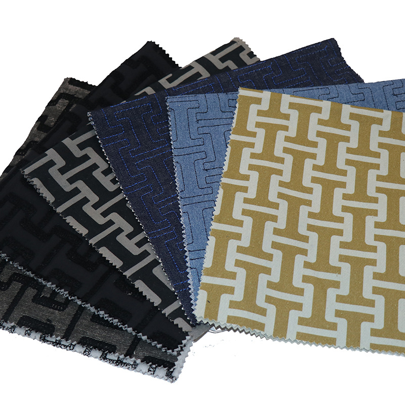 厂家直供全棉数码印花面料几何图案帆布箱包布料纯棉布料面料批发