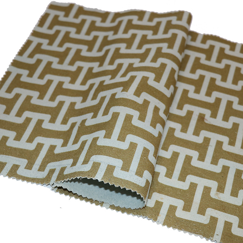 厂家直供全棉数码印花面料几何图案帆布箱包布料纯棉布料面料批发