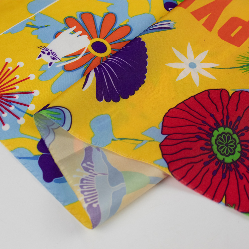 RPET印花面料 50D全涤平纹印花布 春夏季连衣裙时装面料