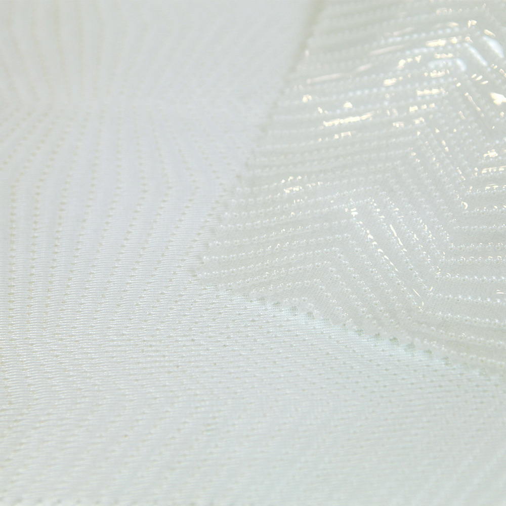 透明TPU复合面料 密集型W超声波压花 高周波压棉面料