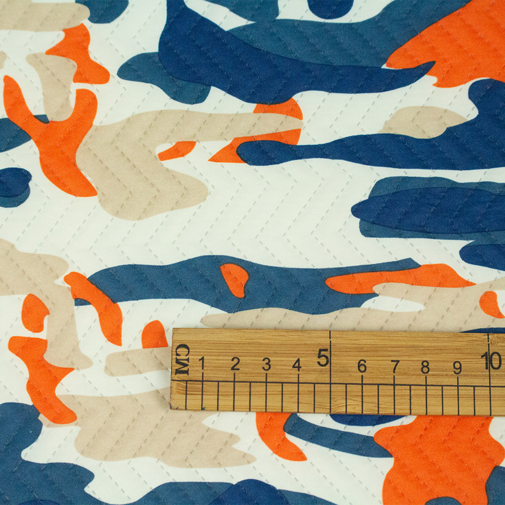 X形超声波高周波压花 全涤纶高频压棉面料 羽绒服棉服面料