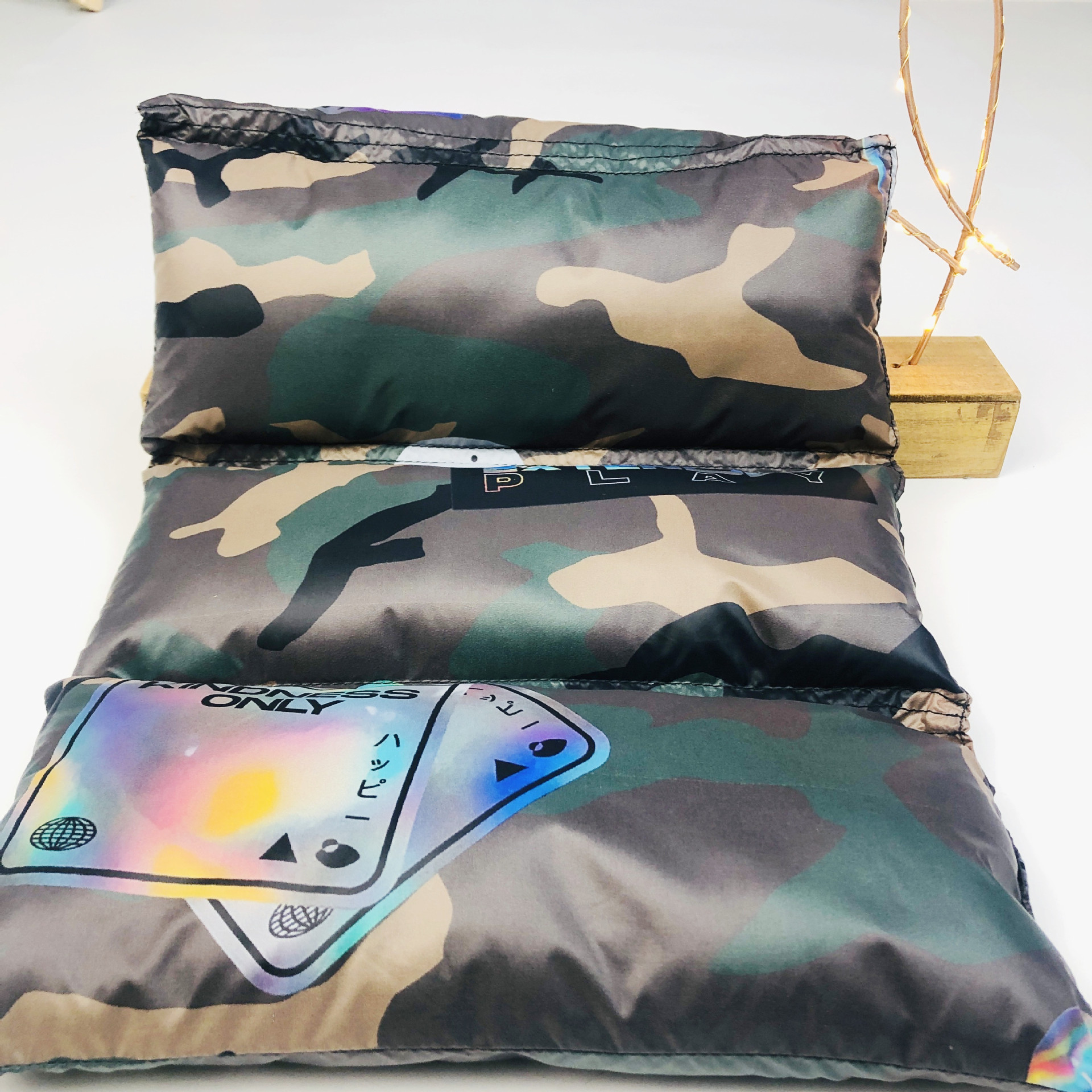 尼龙布迷彩印花面料扎染风格棉服羽绒服面料服装辅料布料批发定制