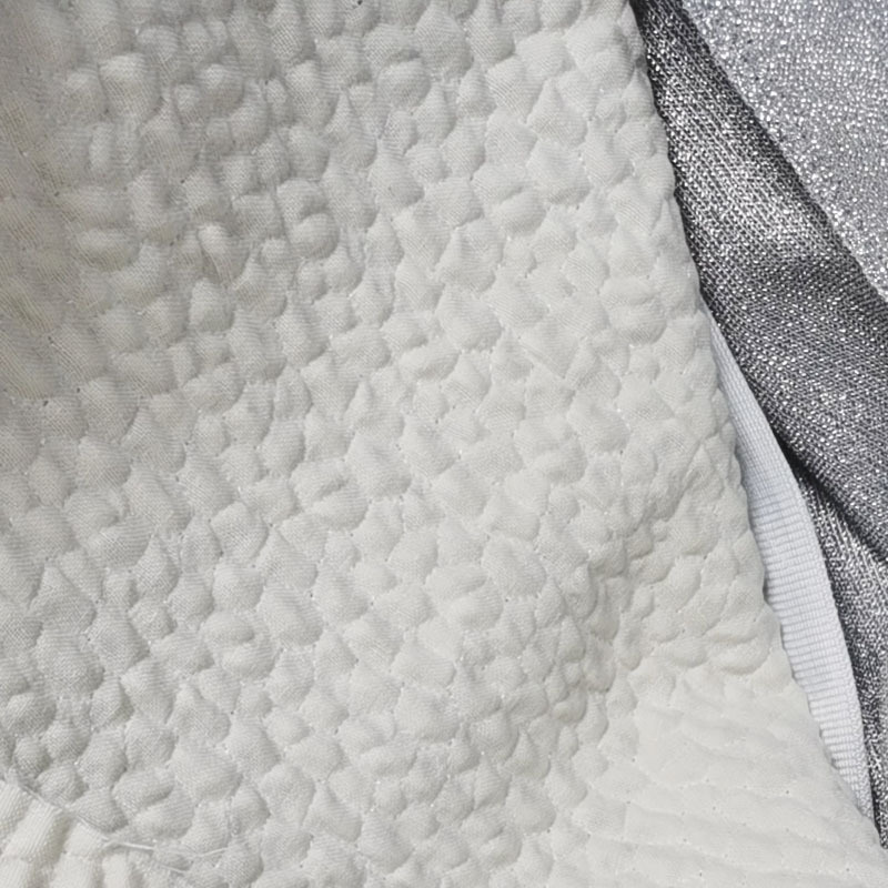 定制洗碗布绗棉钢丝洗碗布反面气泡网布绗绣绗缝加工棉纱洗碗面料