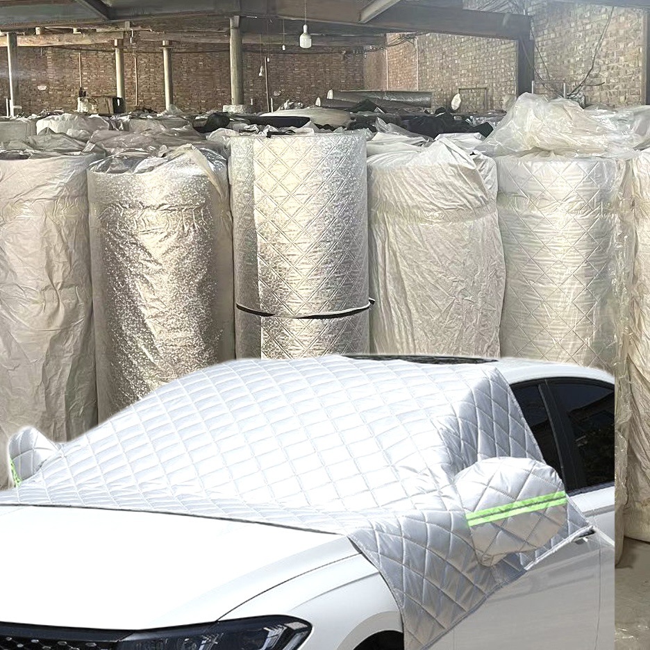 工厂直销冬季雪挡复合面料铝膜超声波压棉防风保暖防雨防潮