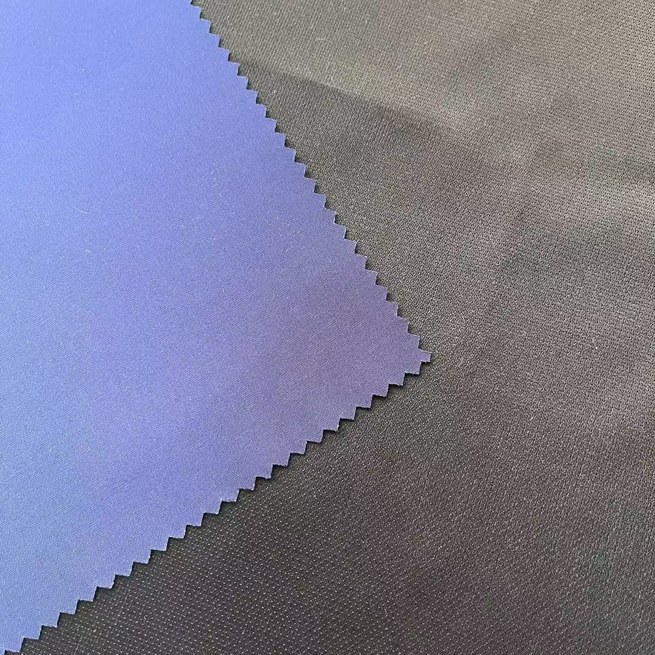 定制破卡复合针织布校服风衣面料防水布料冲锋衣夹克防寒秋冬外套