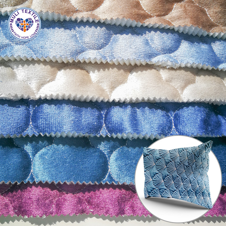 自有工厂荷兰绒夹棉布料绗缝绗绣加工服装家纺辅料绗棉面料批发