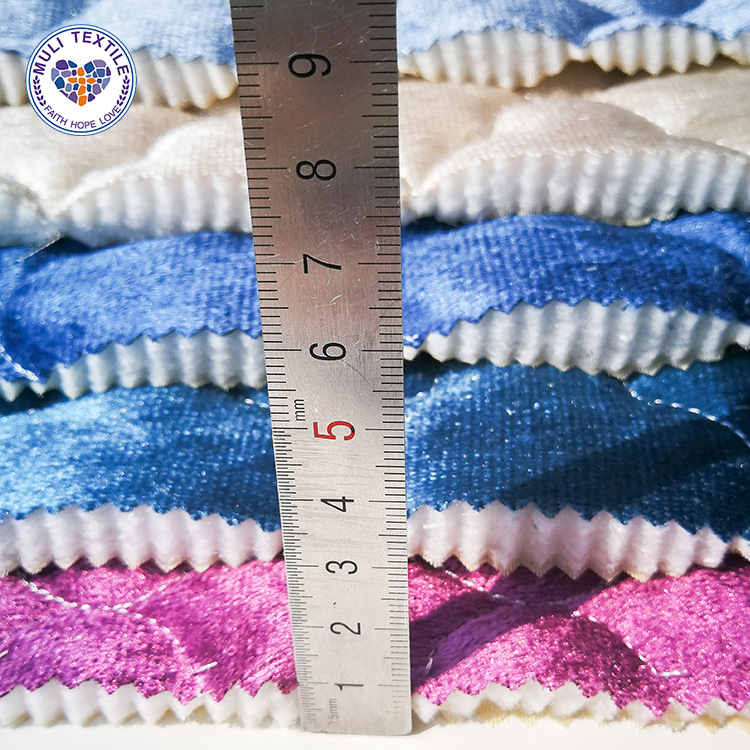 自有工厂荷兰绒夹棉布料绗缝绗绣加工服装家纺辅料绗棉面料批发