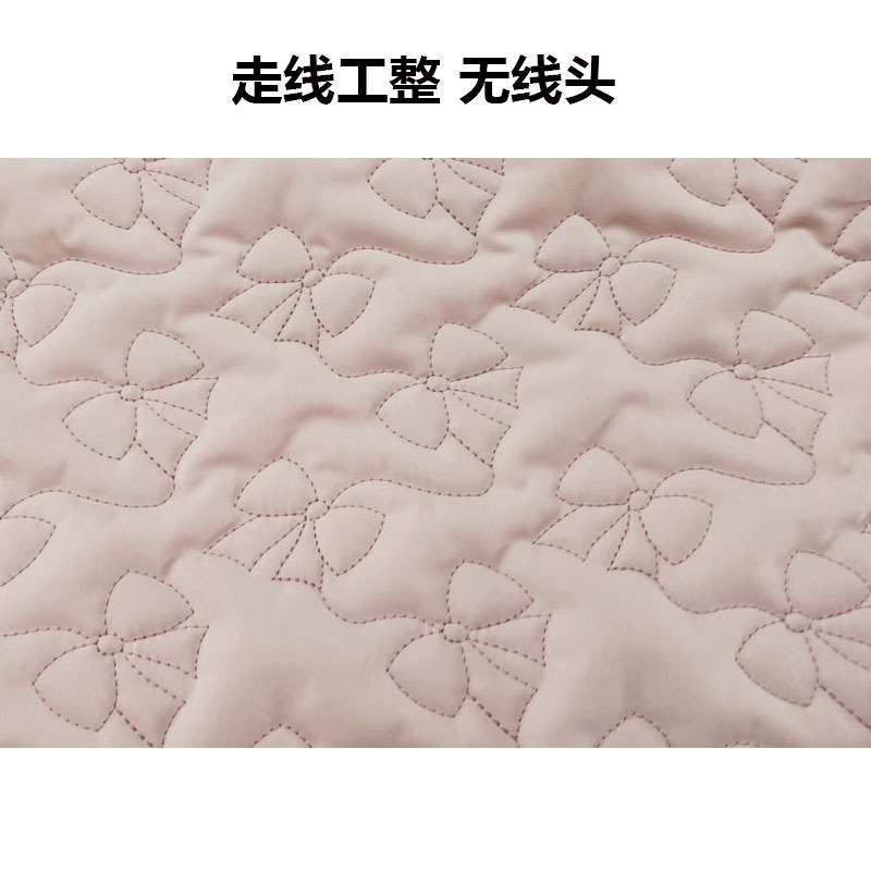 蝴蝶结绗绣绗缝夹棉包面料绗棉绣花面料箱包衣服布衍缝棉布料