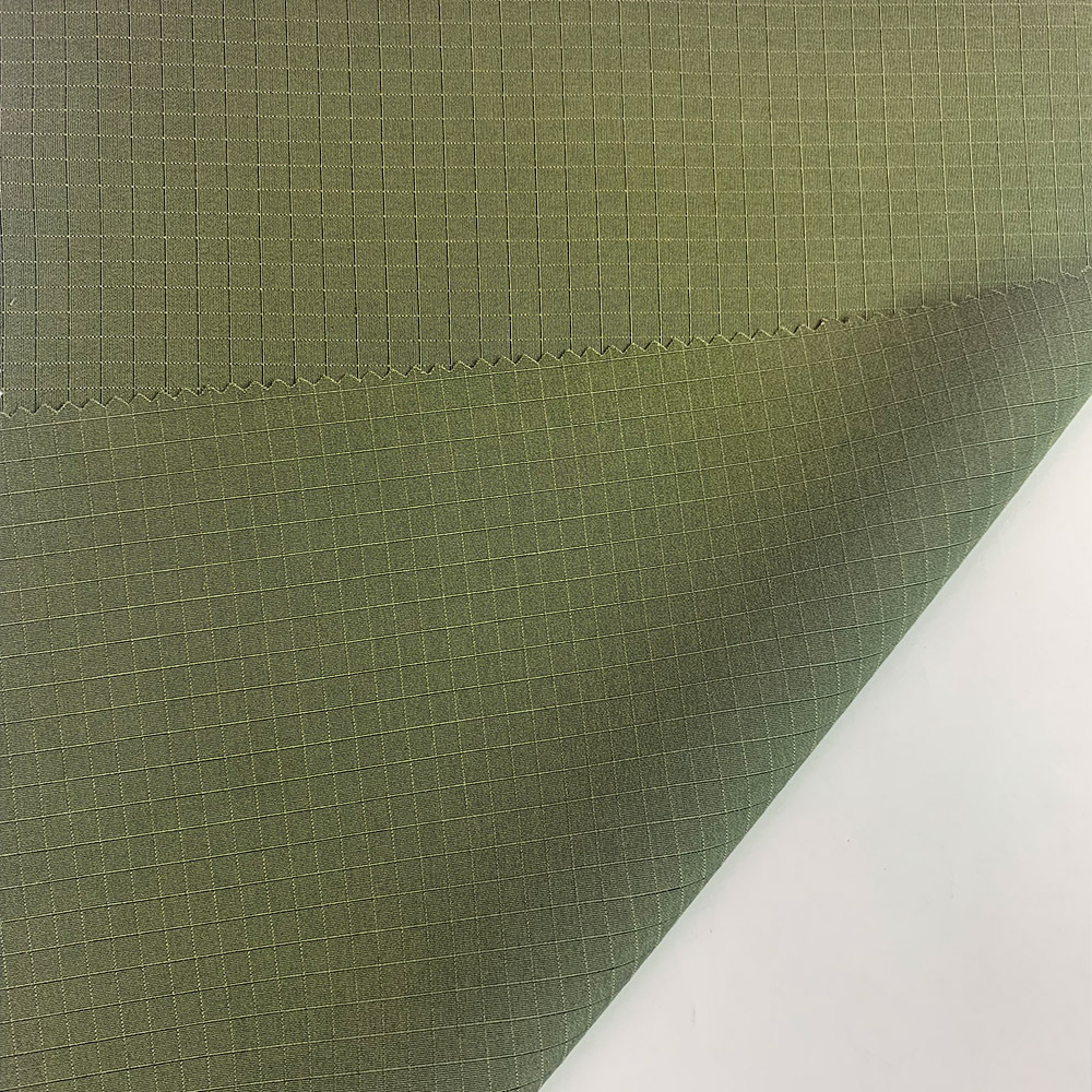 0.5cm正方格提花 棉服羽绒服裤装时装面料 秋冬涤纶面料 现货