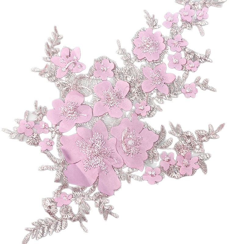 定制2025年春夏新款绣花面料激光绣花刺绣布连衣裙童装面料舞台服