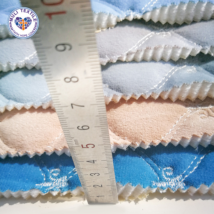 自有工厂荷兰绒绗缝绗棉葫芦花防滑汽车坐垫沙发套面料夹棉布