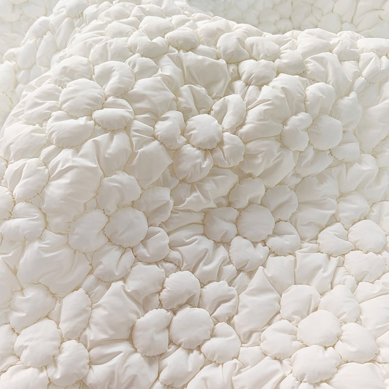 现货秋冬绗绣弹力面料绗缝夹棉包布云朵包沙发坐垫衍缝棉布