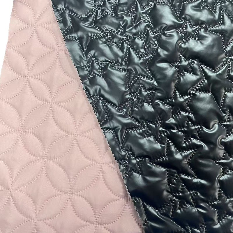 定制绗棉超声波压花面料化妆包手提包沙发坐垫棉服布夹棉布加工