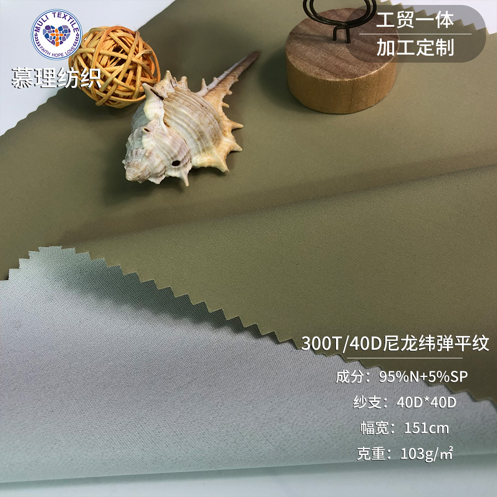 防水300T/40D尼龙纬弹 复合PTFE 30D飘柔纱 复合布
